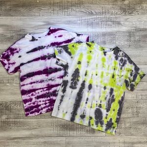 Bundle of two XS tie dyed tee shirts